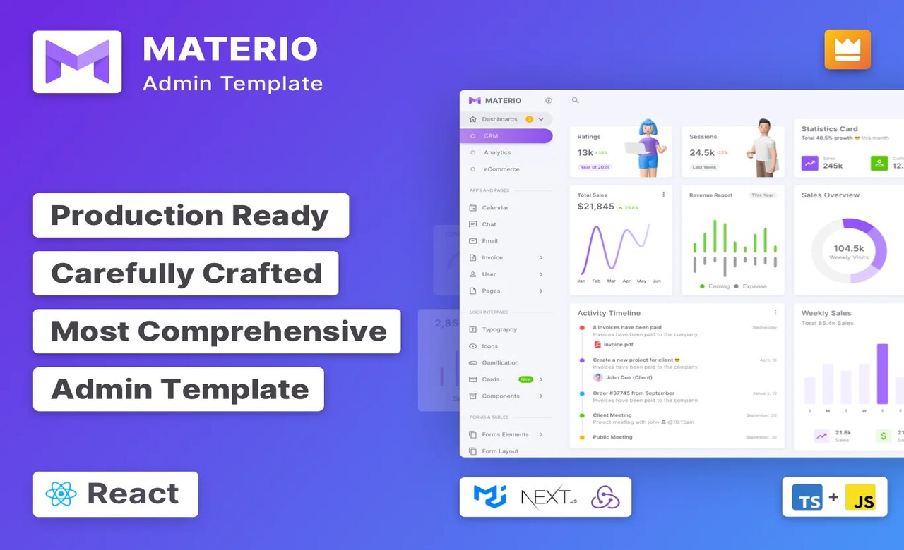 Materio MUI React Next Js Admin Template